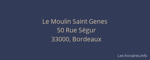 Le Moulin Saint Genes