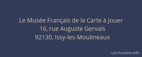 Le Musée Français de la Carte à Jouer