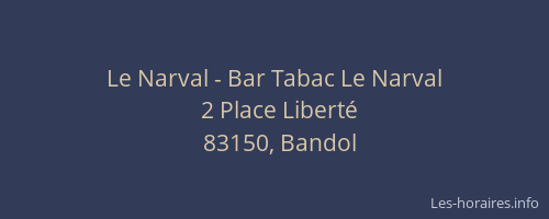 Le Narval - Bar Tabac Le Narval