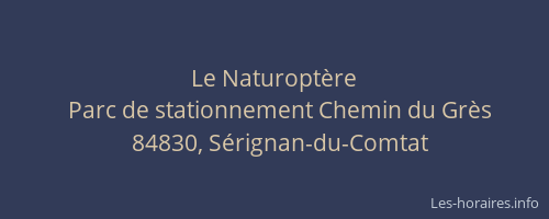 Le Naturopt&egrave;re