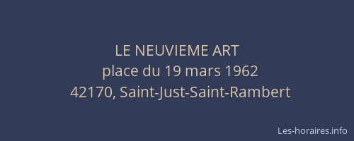LE NEUVIEME ART
