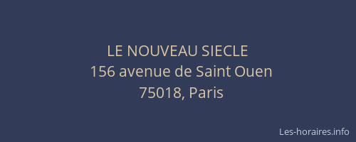 LE NOUVEAU SIECLE