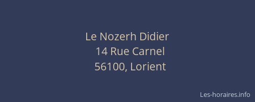 Le Nozerh Didier