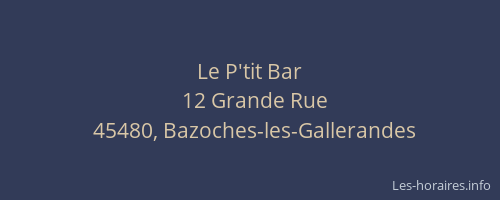 Le P'tit Bar