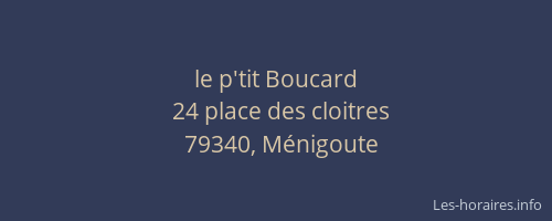 le p'tit Boucard
