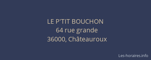 LE P'TIT BOUCHON