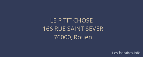 LE P TIT CHOSE