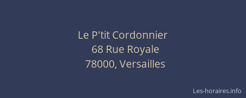 Le P'tit Cordonnier