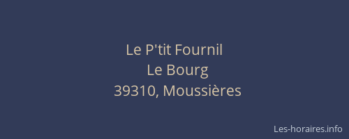 Le P'tit Fournil
