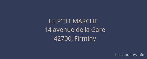 LE P'TIT MARCHE