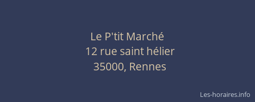 Le P'tit Marché