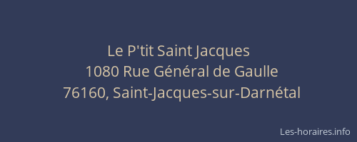 Le P'tit Saint Jacques