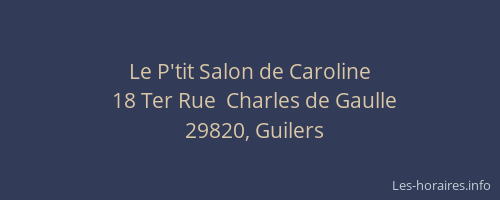 Le P'tit Salon de Caroline