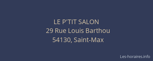 LE P'TIT SALON