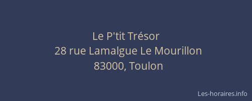 Le P'tit Trésor