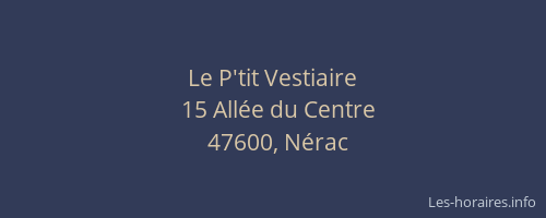 Le P'tit Vestiaire