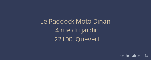 Le Paddock Moto Dinan