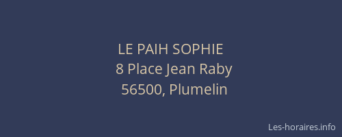 LE PAIH SOPHIE