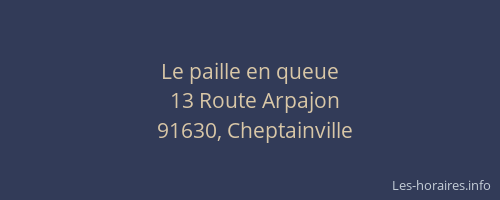 Le paille en queue