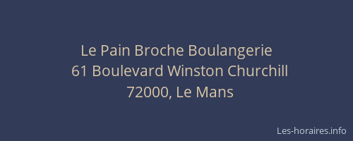 Le Pain Broche Boulangerie