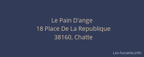 Le Pain D'ange