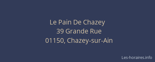 Le Pain De Chazey