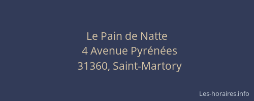 Le Pain de Natte