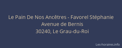 Le Pain De Nos Anc&ecirc;tres - Favorel St&eacute;phanie