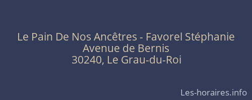 Le Pain De Nos Ancêtres - Favorel Stéphanie