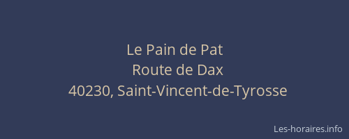 Le Pain de Pat