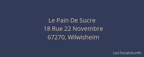 Le Pain De Sucre