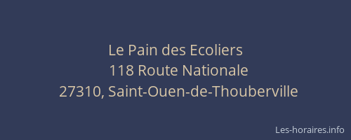 Le Pain des Ecoliers