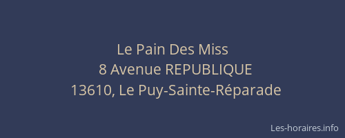 Le Pain Des Miss
