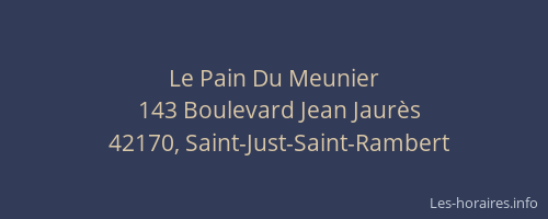 Le Pain Du Meunier