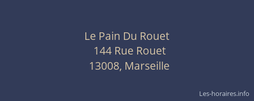 Le Pain Du Rouet