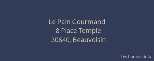 Le Pain Gourmand