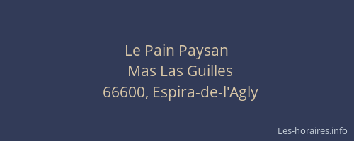 Le Pain Paysan