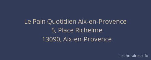 Le Pain Quotidien Aix-en-Provence