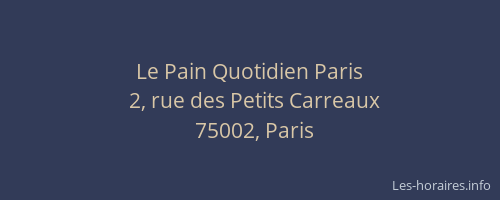 Le Pain Quotidien Paris