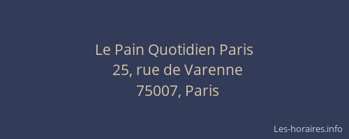 Le Pain Quotidien Paris