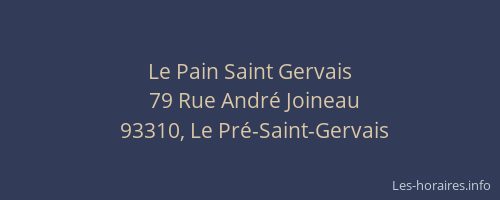 Le Pain Saint Gervais