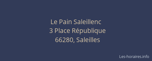 Le Pain Saleillenc
