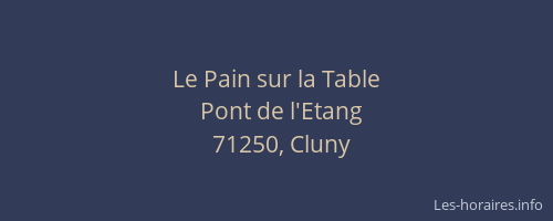 Le Pain sur la Table