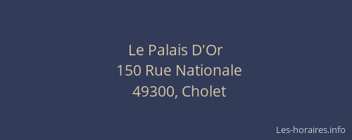 Le Palais D'Or