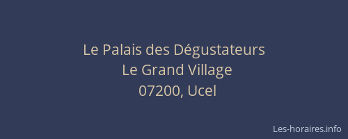 Le Palais des Dégustateurs