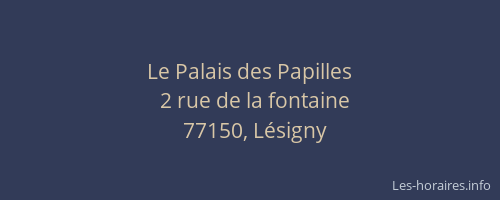 Le Palais des Papilles