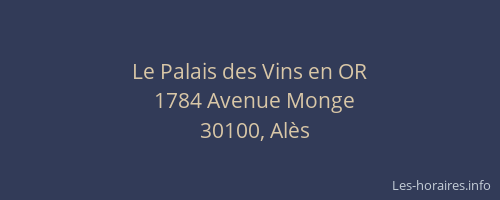 Le Palais des Vins en OR