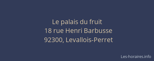 Le palais du fruit
