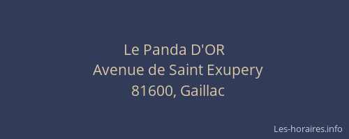 Le Panda D'OR