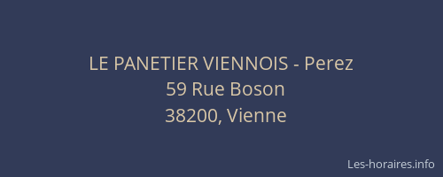 LE PANETIER VIENNOIS - Perez